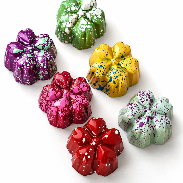 Handcrafted flower-shaped bonbon chocolate box with assorted flavours for Mother’s Day gift