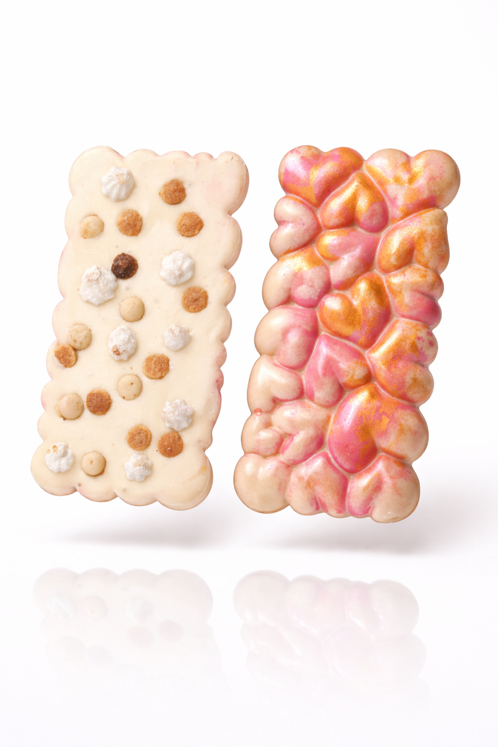 White chocolate slab inspired by lemon meringue pie with citrus flavour