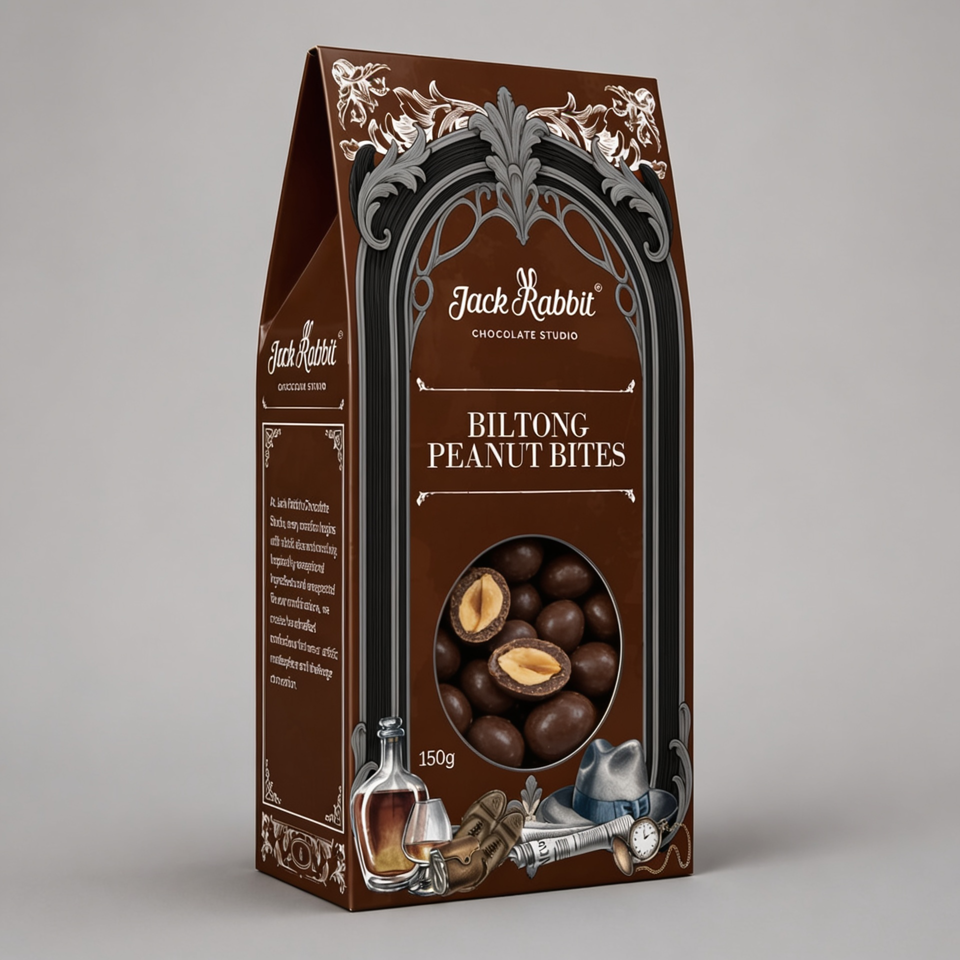 Chocolate coated peanuts Dark Chocolate Coated Peanuts with Biltong Seasoning - Image 1